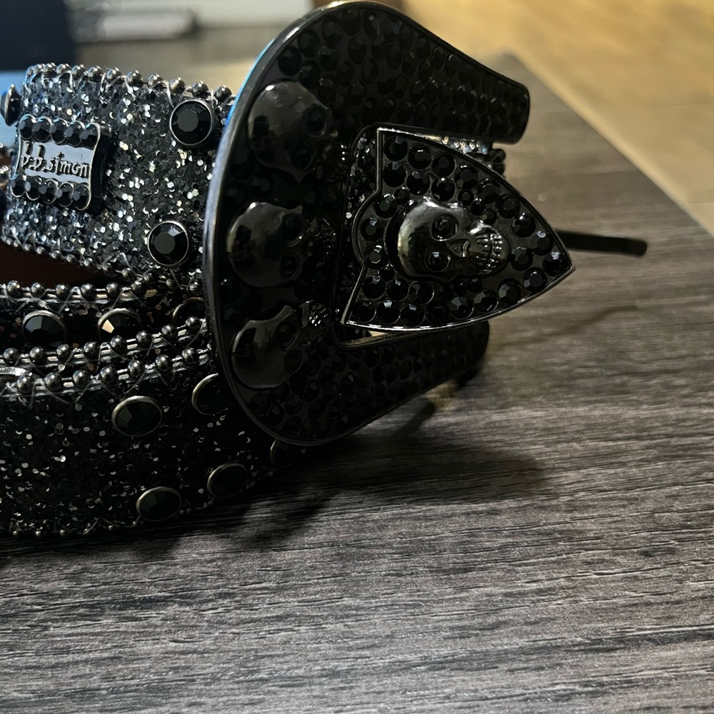 Black Studded Men's Belt
